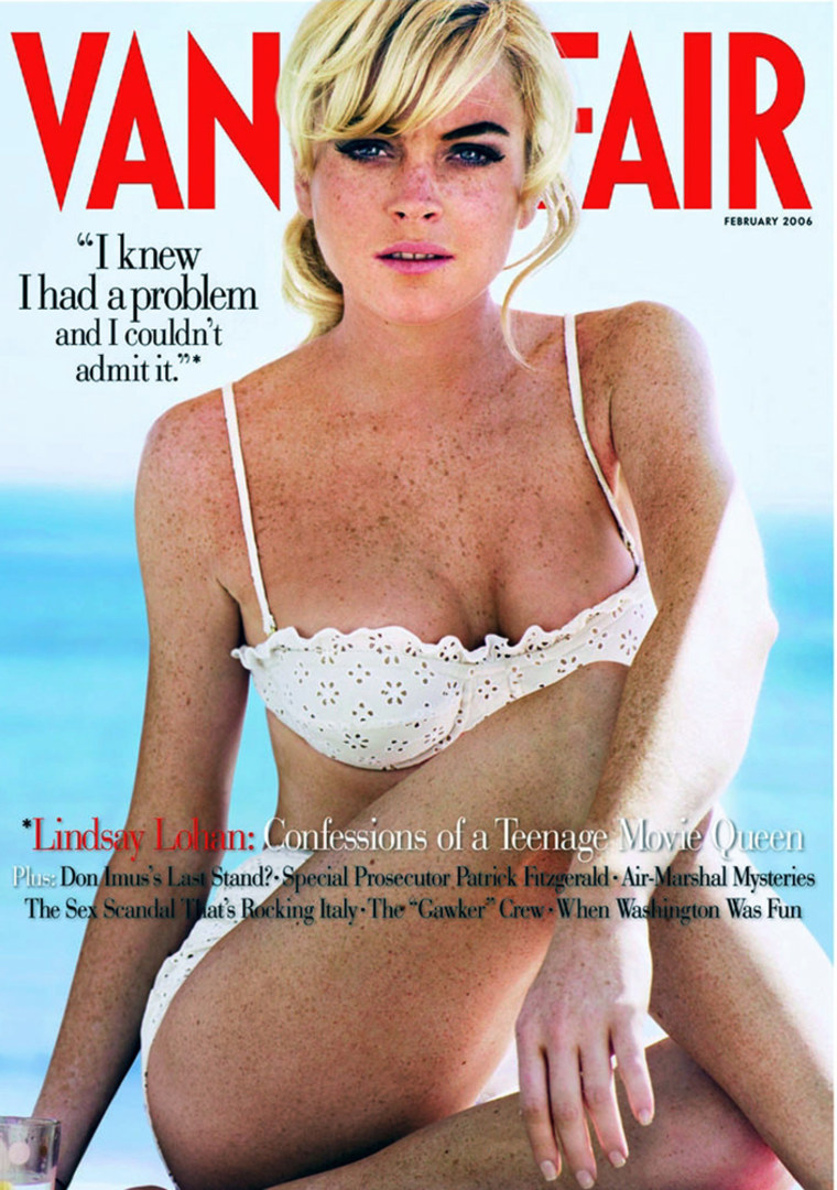 Actress Lindsay Lohan is featured on cover of the February 2006 issue of 'Vanity Fair'
