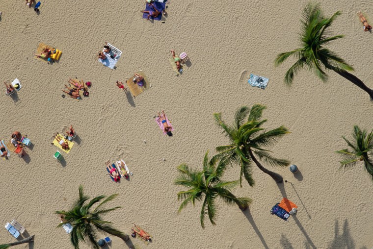 Sunbathers on a Beach