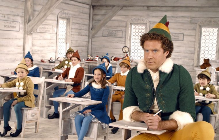 Elf - - A human baby raised as an elf. A city where no one remembers the true meaning of Christmas. Will Ferrell (Saturday Night Live, Superstar) stars as Buddy, a human raised in the North Pole to be an elf. After wreaking havoc in the elf community due to his size, Buddy heads to New York City to find his place in the world, and track down his father. But life in the big city is not all sugarplums and candy canes. His father is a \"Scrooge\" and his eight-year-old stepbrother doesn't believe in Santa. Even the snowmen aren't friendly in New York. In fact, they don't even speak. Worst of all, everyone has forgotten the true meaning of Christmas, and it's up to Buddy and his simple elf ways to win over his family, realize his destiny and, ultimately, save Christmas for New York and the world.