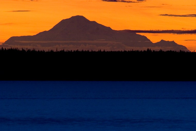 Denali, North America's tallest mountain at 20,320 feet, is visible from Anchorage even though it's 140 miles to the north.