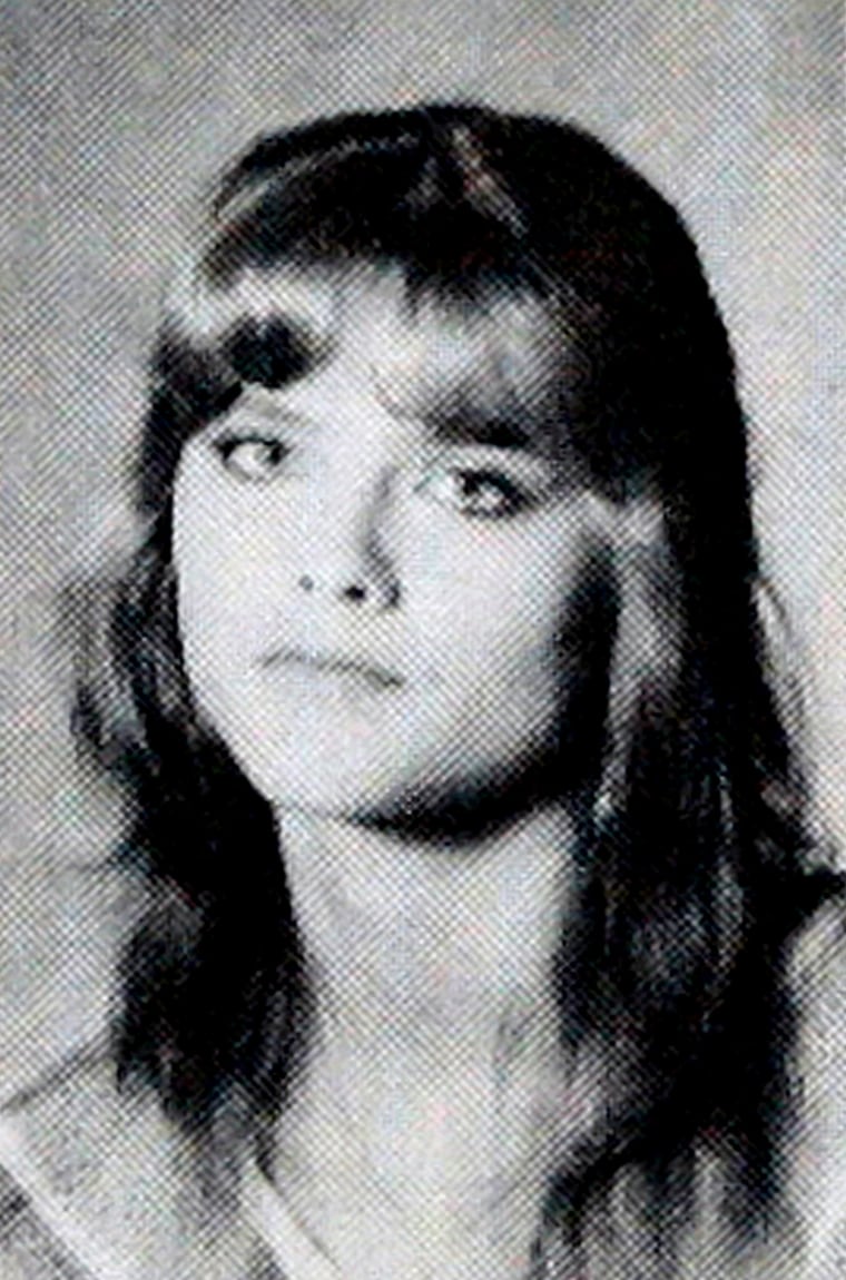 Celebrity Anna Nicole Smith's photo is seen in a 1985 Mexia High School year book under the name, Nikki Hart, in Mexia