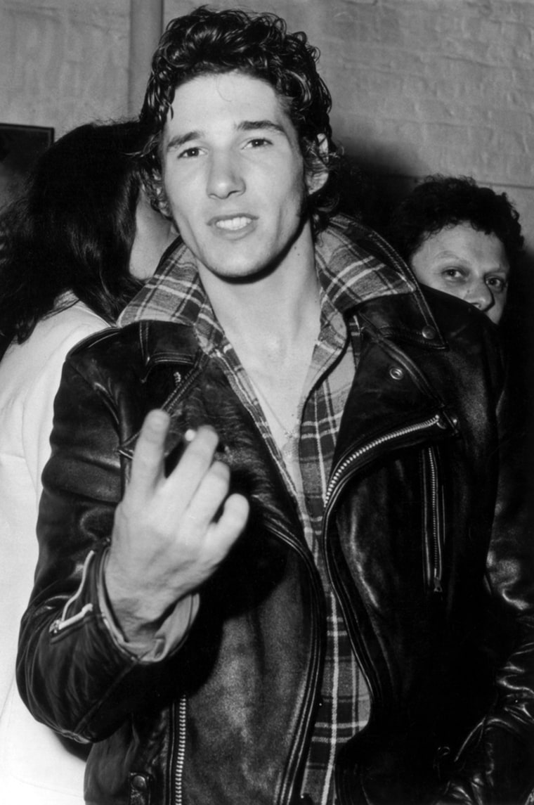 Richard Gere at a party at Rock Studio in The King's Road, London. Gere's first major acting role was in the original London stage version of \"Grease\" in 1973.