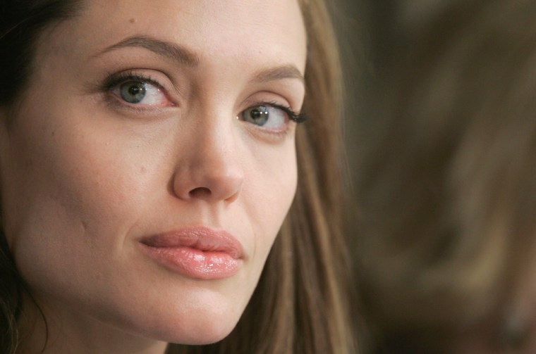 Actress and activist Angelina Jolie participates in Global Action For Children press conference.