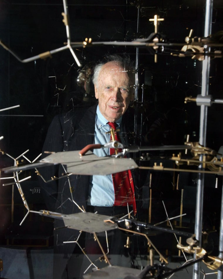 Dr. James Watson poses with the original