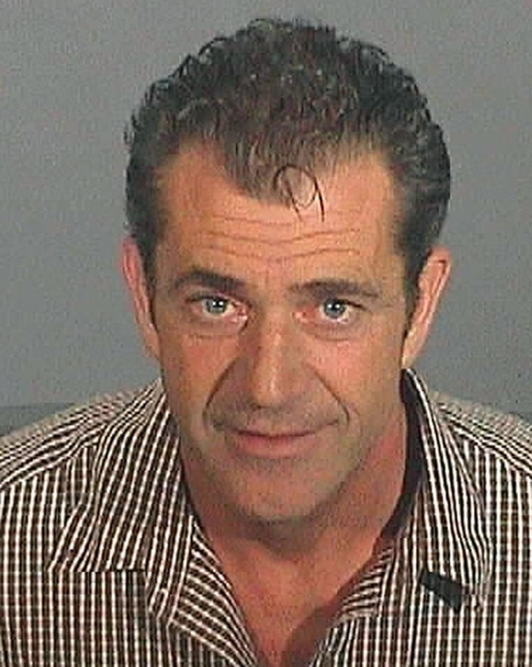 In this Los Angeles County Sheriff's Department booking photo, actor Mel Gibson has his police mug shot taken July 28, 2006 in Los Angeles, California. Gibson was arrested July 28, 2006 for drunk driving after he was caught speeding and had a blood alcohol reading of 0.12 percent according to authorities.