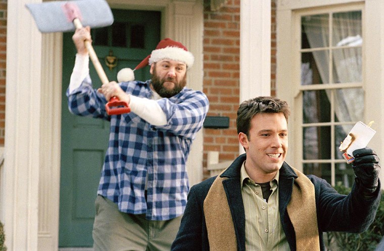 Drew Latham (BEN AFFLECK, right) is unaware that he is about to get a rather cold Christmas greeting from Tom Valco (JAMES GANDOLFINI)