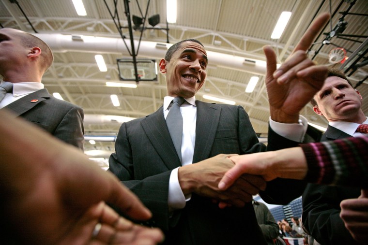 Barack Obama Campaigns Through New Hampshire