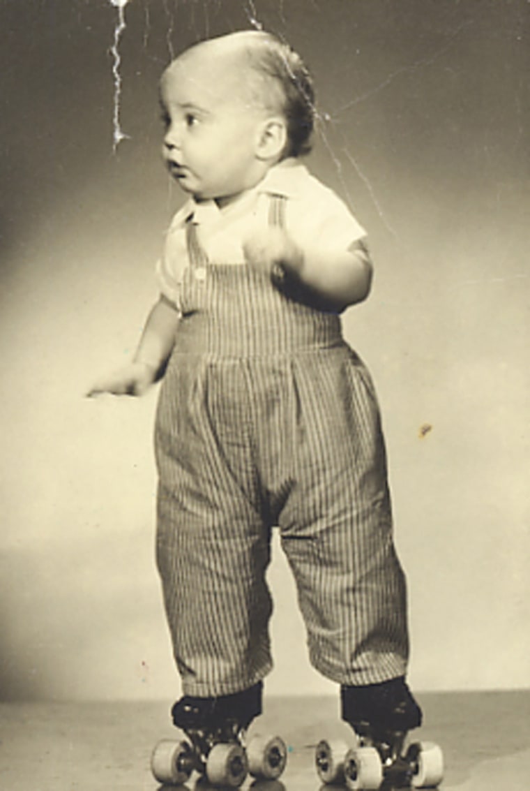 A photo of Roger Adams skating at 9 months