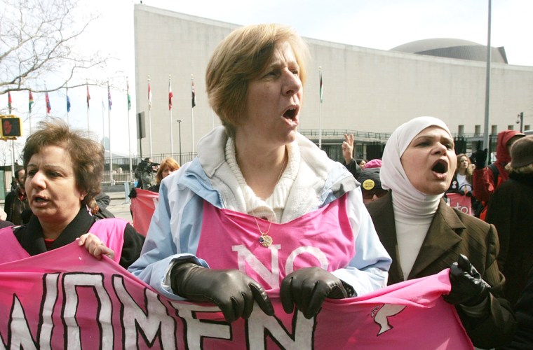 US And Iraqi Women Rally For Peace Outside U.N.