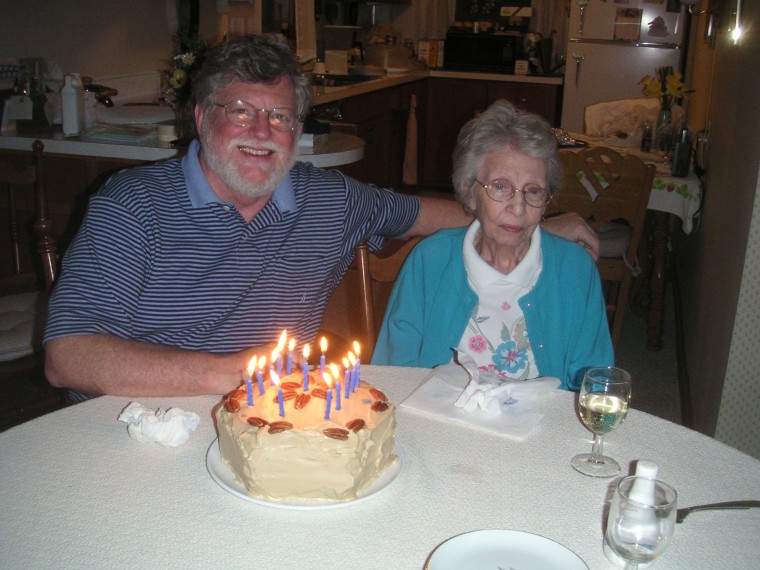 My mother and me on my 58th birthday.