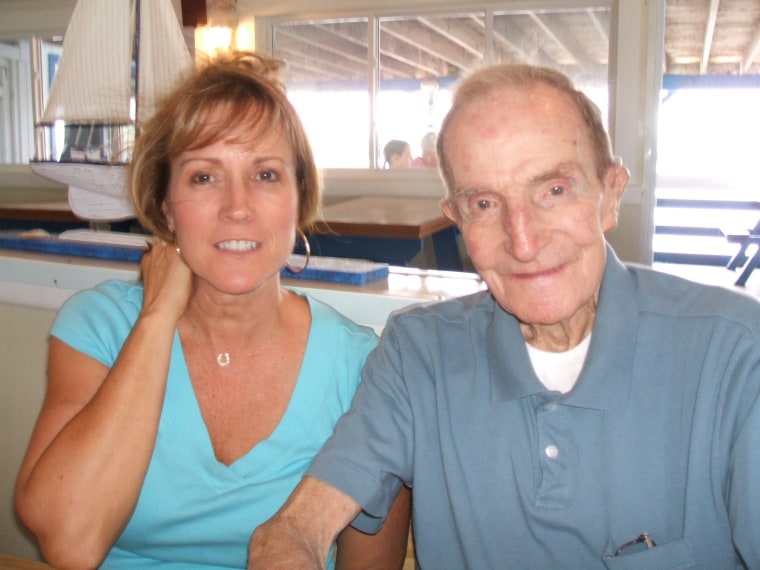 My father and I on his 86th birthday.....all he wanted was beer and some steamers.....