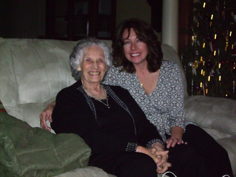 IMGPO104 - My Mother Hazel Thompson and the author, Christmas 2006.