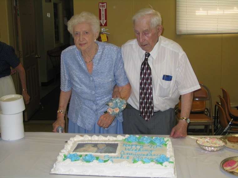 My Grandparents on their 70th anniversary last year.