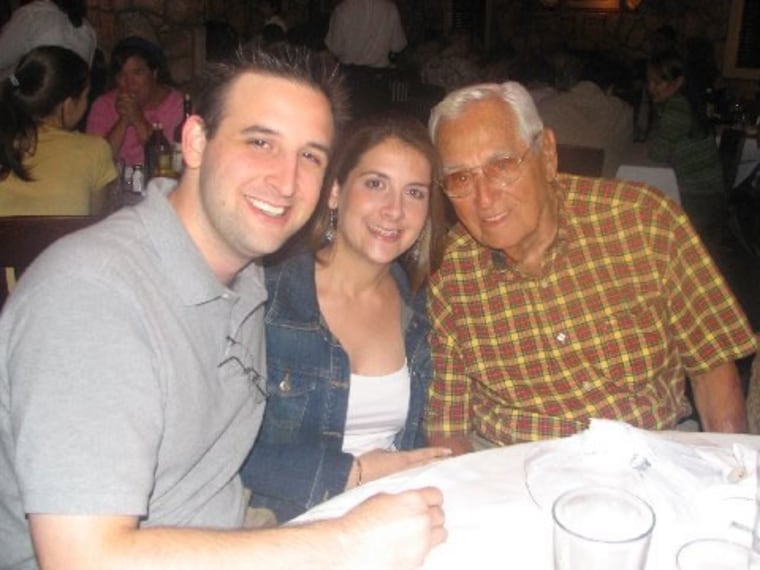 My son Zachary, 27 years old, my daughter Samantha, 32 years old, and my dad, Danny Gross,almost 98 years young