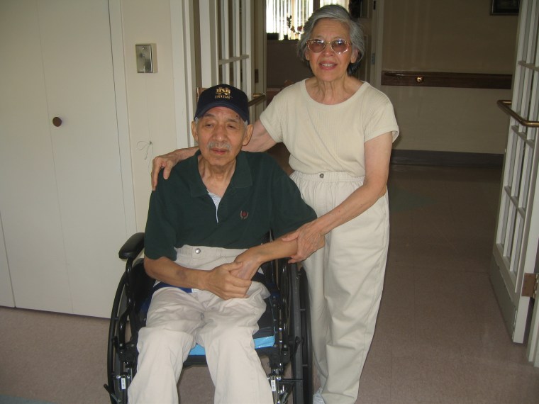 My mom and dad clebrating their 50th wedding anniversary at the nursing home in South Bend