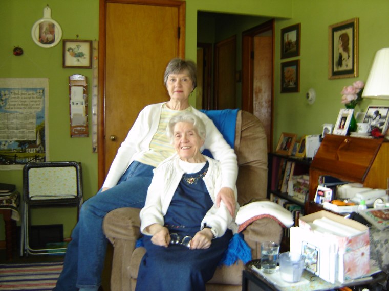 Myself, Joan Montesa, and Mom, Adeline Capello, on Mother's Day, May 14, 2006 in Peru, Illinois