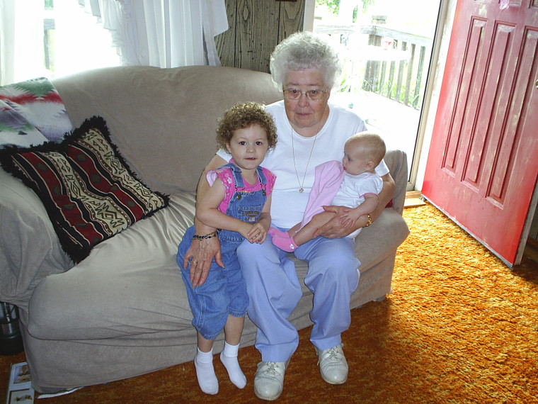 My mom (Patricia Brown) and 2 of her granddaughters (Caitlin and Abby)