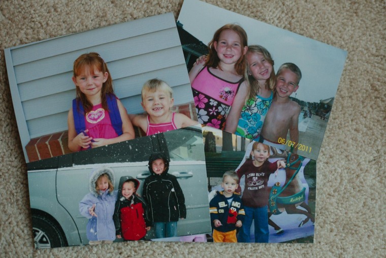 Image:Photos of Alexis and her siblings, Kayley and Ethan, prior to Alexis' surgery in 2011.