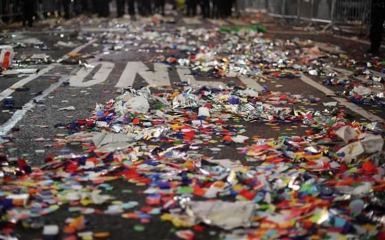 The morning after New Year's, you might feel the way the streets of Times Square look. (Like garbage. You'll feel like garbage, is what we're saying.)