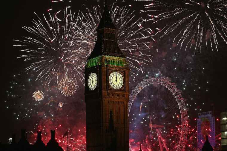 Image: Fireworks light up the London skyline