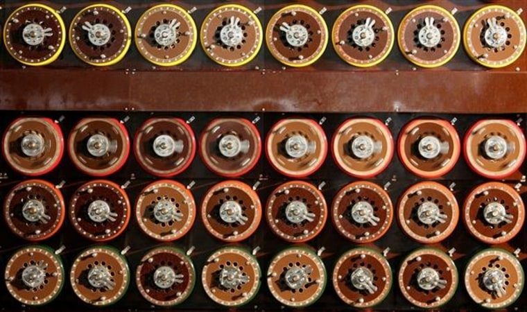 IMAGE: A British 'Turing Bombe' in Bletchley Park Museum in Bletchley, England. The Bombe helped British intelligence decode thousands of messages created by the German Enigma machine during World War II.