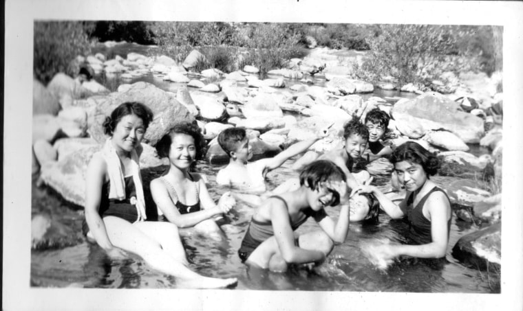 Nina Ichikawa's family on a trip to Yosemite National Park in the 1930's.