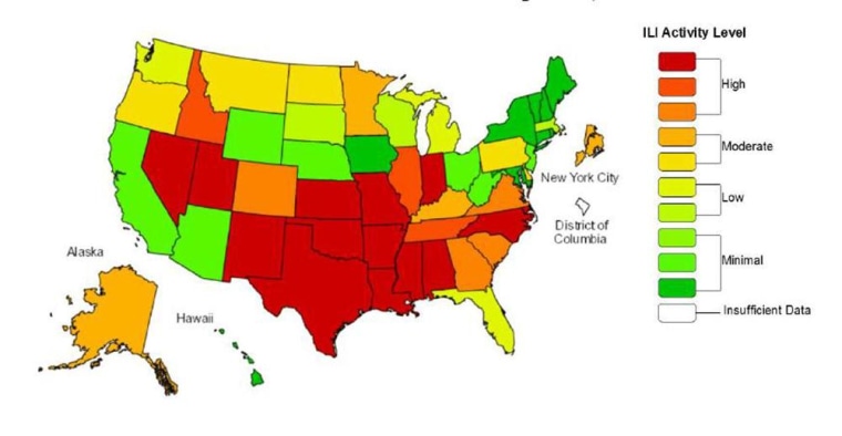 CDC Flu Map
