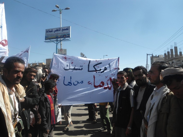 Image: Yemenis protest US drone strike