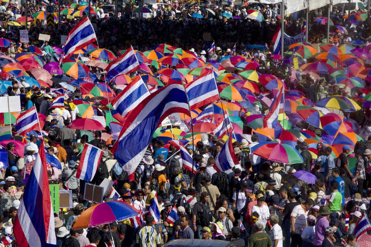 Image: Anti-government protests in Bangkok on Monday