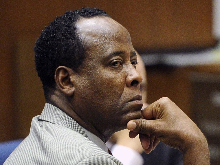 Image: Dr. Conrad Murray listening during closing arguments in his trial in 2011.