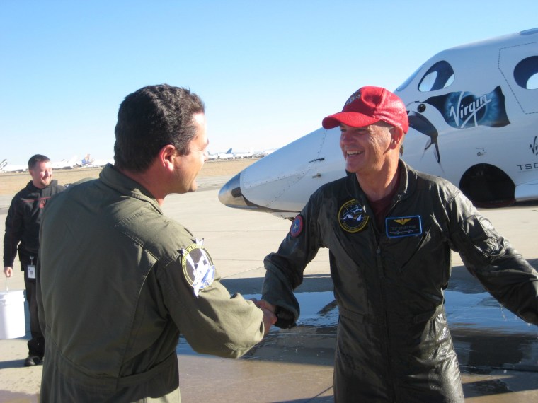 Image: Pilots shake hands