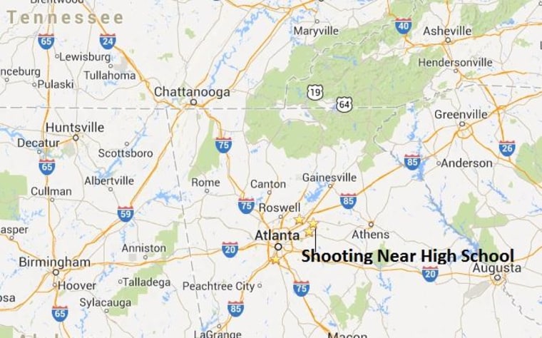 IMAGE: Map of Lawrenceville, Ga., shooting scene