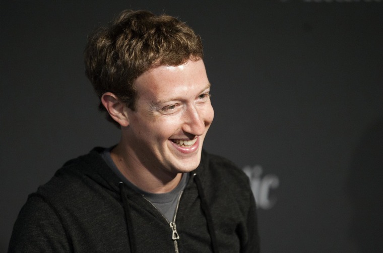 Why is this man smiling? Facebook founder and CEO Mark Zuckerberg just made another $3 billion as his company's stock rose 16 percent on Thursday.