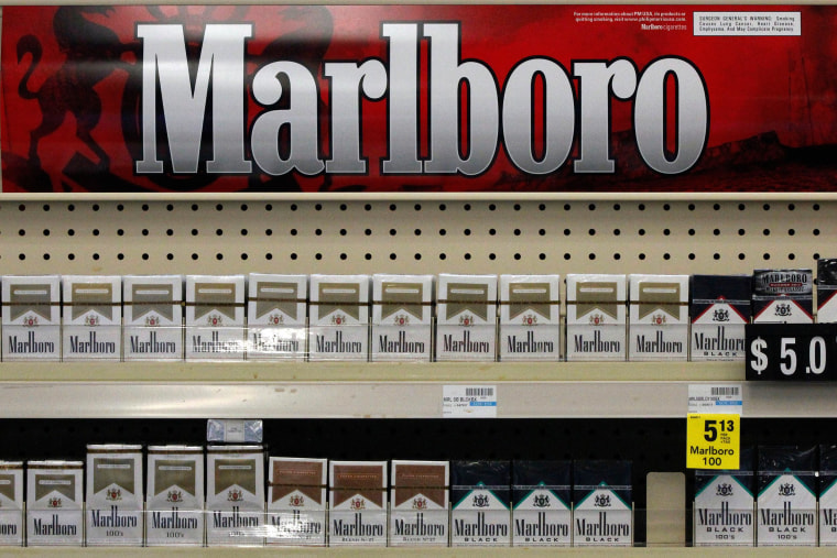 Image: Marlboro cigarettes are on display in a CVS store in Pittsburgh