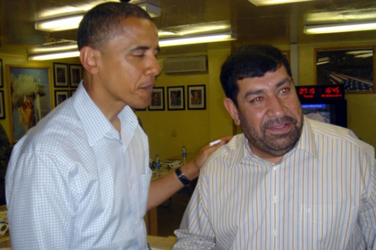 Image: Barack Obama meets Gul Agha Sherzai in Jalalabad, Afghanistan, on July 19, 2008