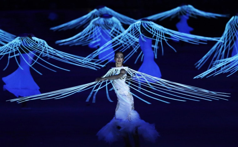 Artists perform during the opening ceremony of the 2014 Winter Olympics in Sochi, Russia on Feb. 7.
