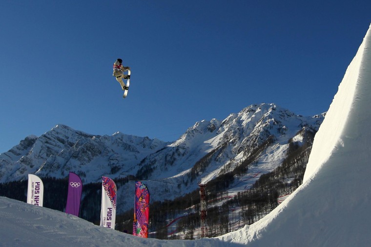 Image: Sage Kotsenburg competes in the Men's Snowboard Slopestyle Final