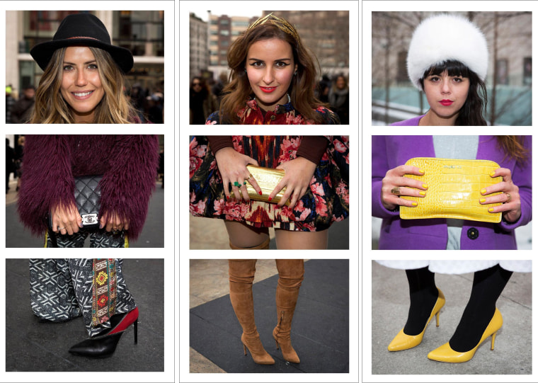 Image: Fashion Week attendees pose for triptych portraits