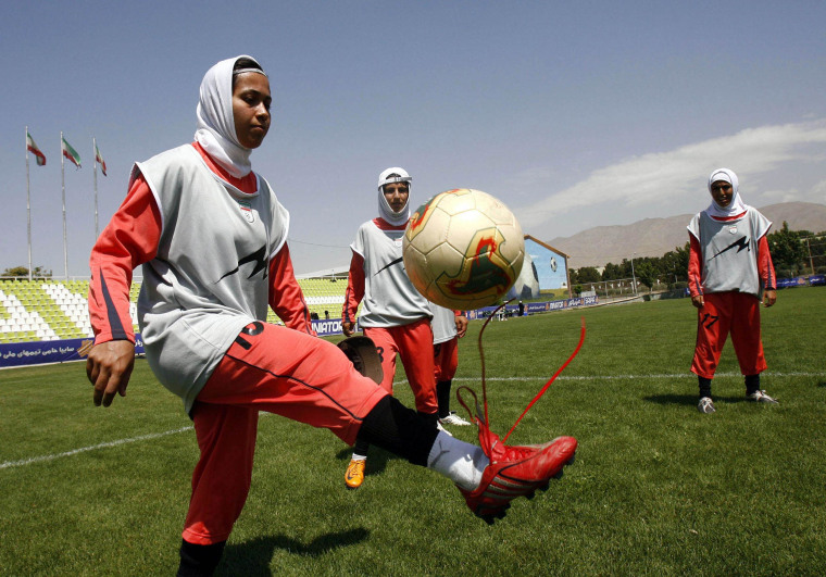 Image: Iranian female soccer players