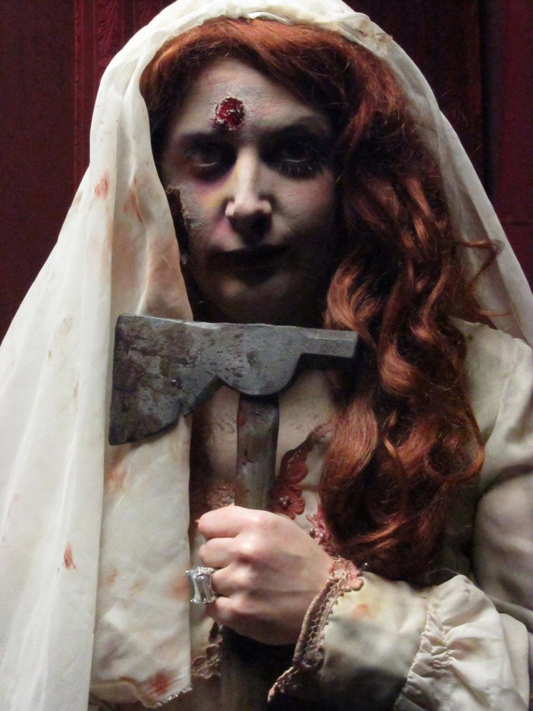 A not-so-blushing bride at Castle Blood in Monessen, Pa.