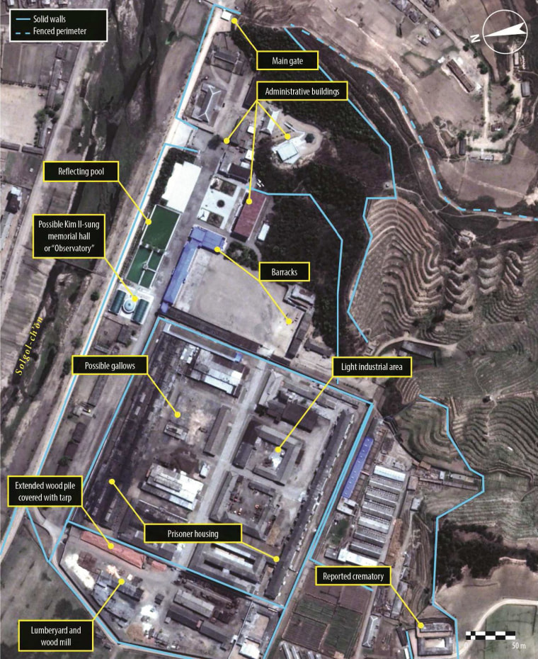 Satellite imagery of Political Prison Camp No. 25, in Chongjin, North Hamgyong Province.