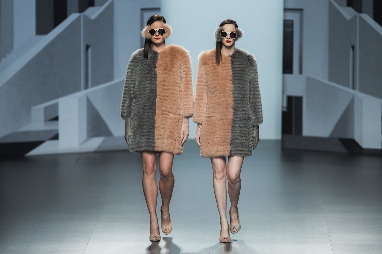 Image: Models display Fall/Winter designs by Miguel Marinero