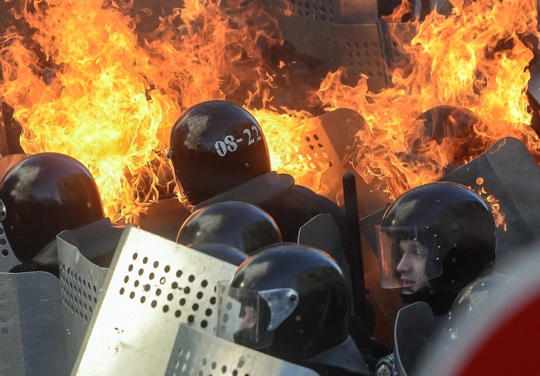 Image: Anti-government protests in Ukraine.