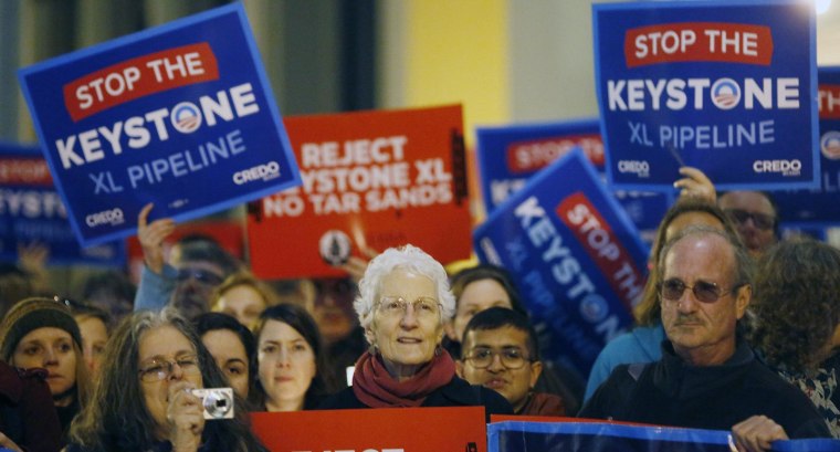 Image: Demonstrators protest against Keystone XL oil pipeline in San Francisco
