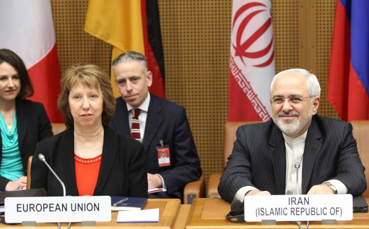 Image: EU foreign policy chief Catherine Ashton and Iranian Foreign Minister Javad Mohammad Zarif
