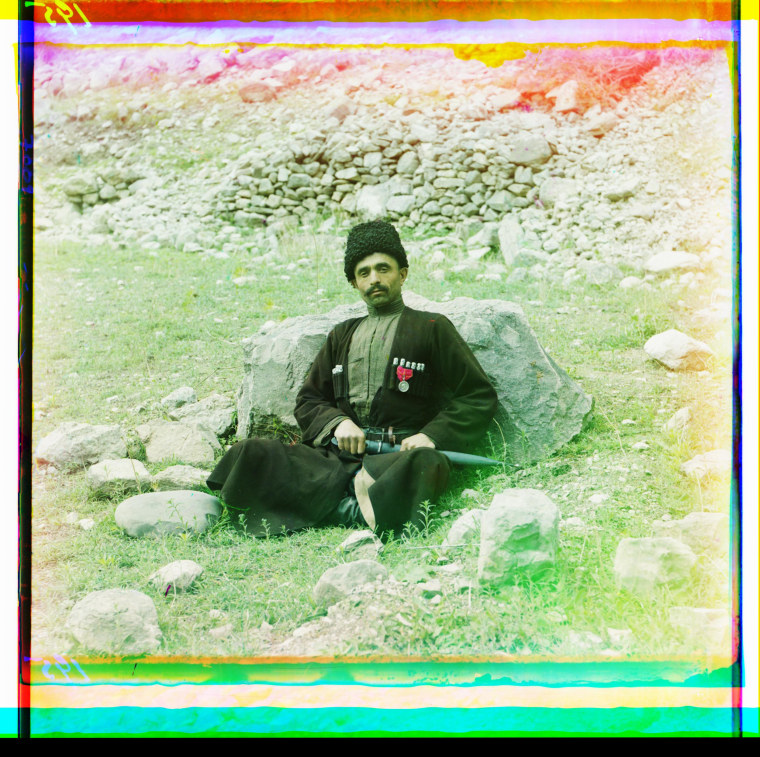 Image: A Sunni Muslim man wears traditional clothing, circa 1907-1915