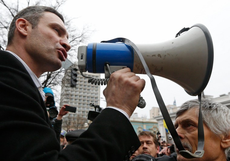 Image: Ukrainian opposition leader Vitaly Klitschko