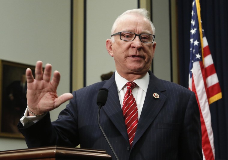 Image: Rep. McKeon, chairman of the House Armed Services Committee, delivers a statement to the press about his upcoming retirement on Capitol Hill in Washington