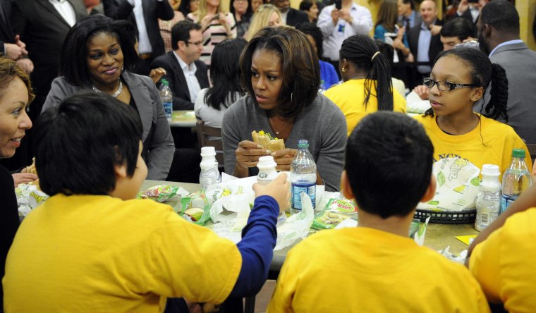 Michelle Obama has spearheaded moves to ban junk food ads in schools, but classroom technology may thwart her efforts.