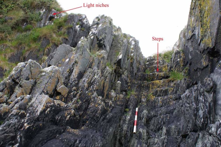 Steps at Dutchman's Cove in Castletownsend, County Cork, Ireland.